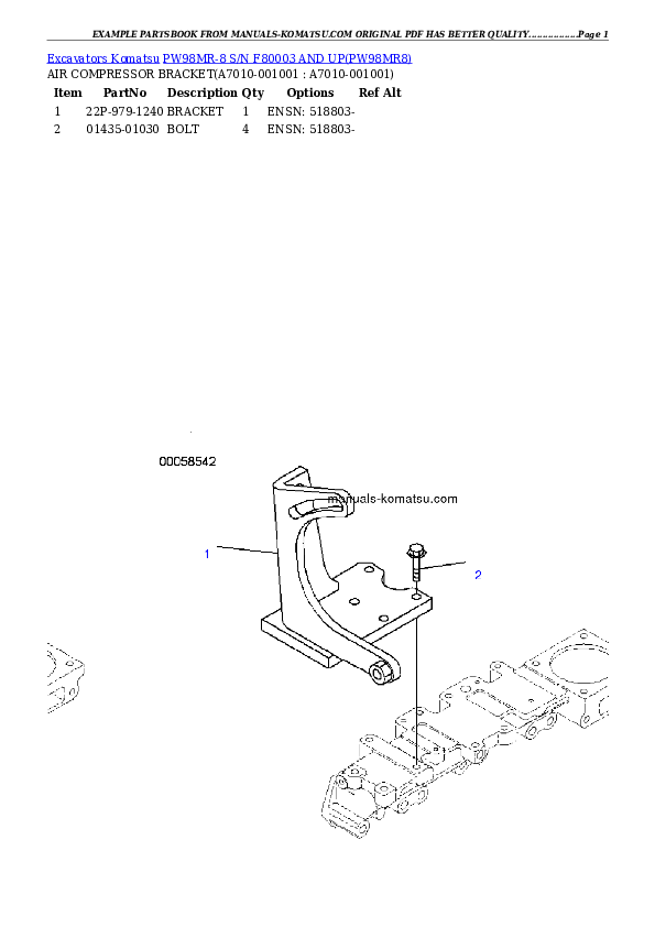 Protected: PW98MR-8 S/N F80003 AND UP Partsbook