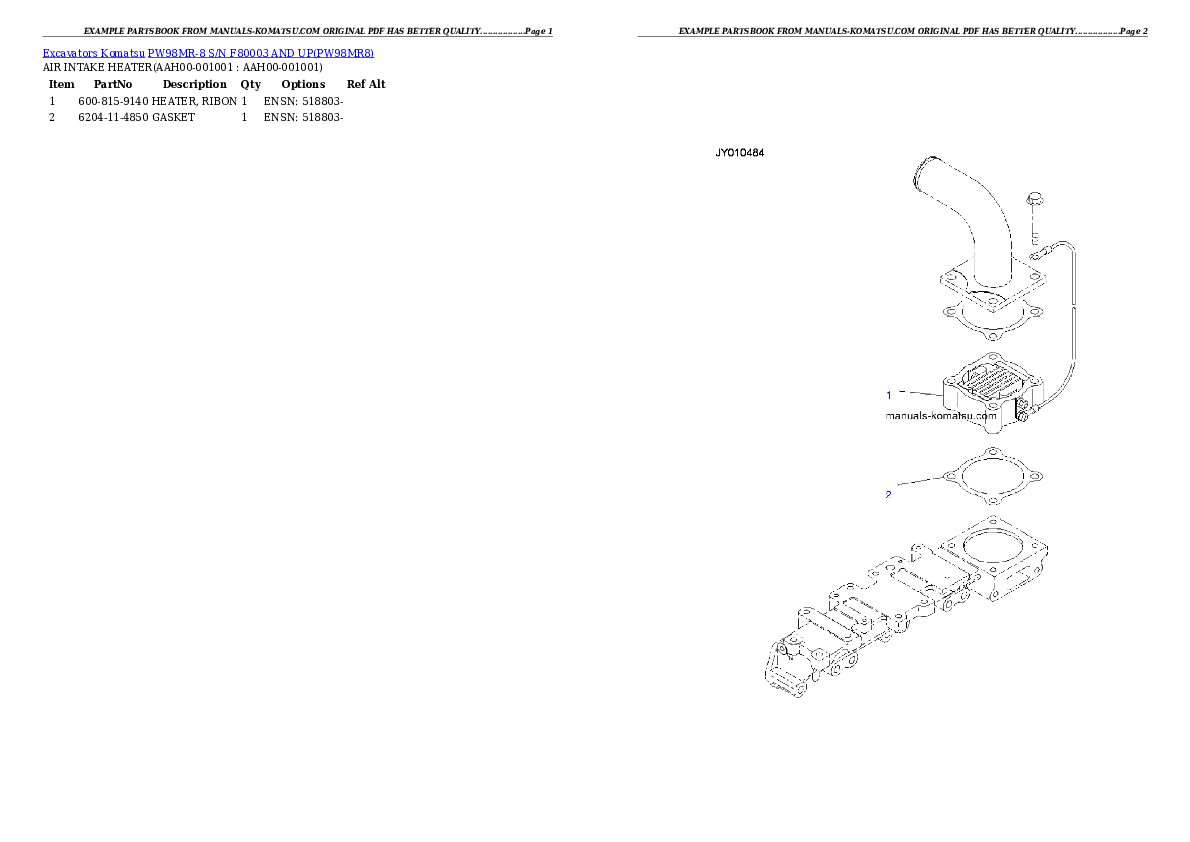 Protected: PW98MR-8 S/N F80003 AND UP Partsbook
