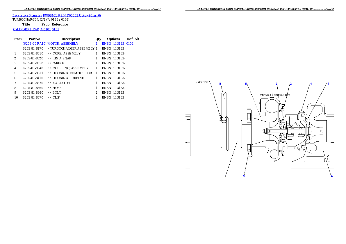 Protected: PW98MR-6 S/N F00003-Up Partsbook