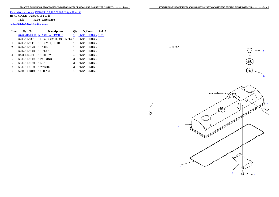 Protected: PW98MR-6 S/N F00003-Up Partsbook