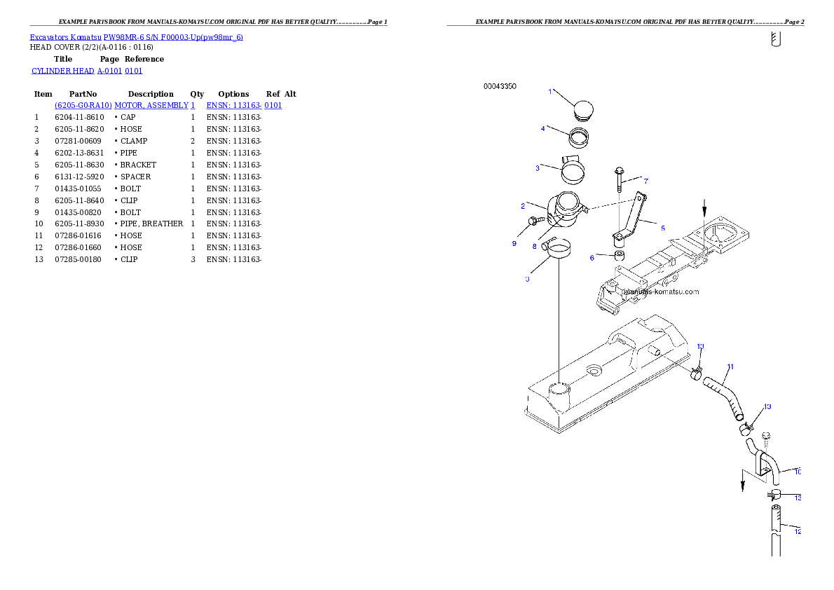 Protected: PW98MR-6 S/N F00003-Up Partsbook