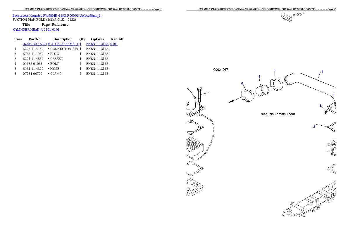 Protected: PW98MR-6 S/N F00003-Up Partsbook