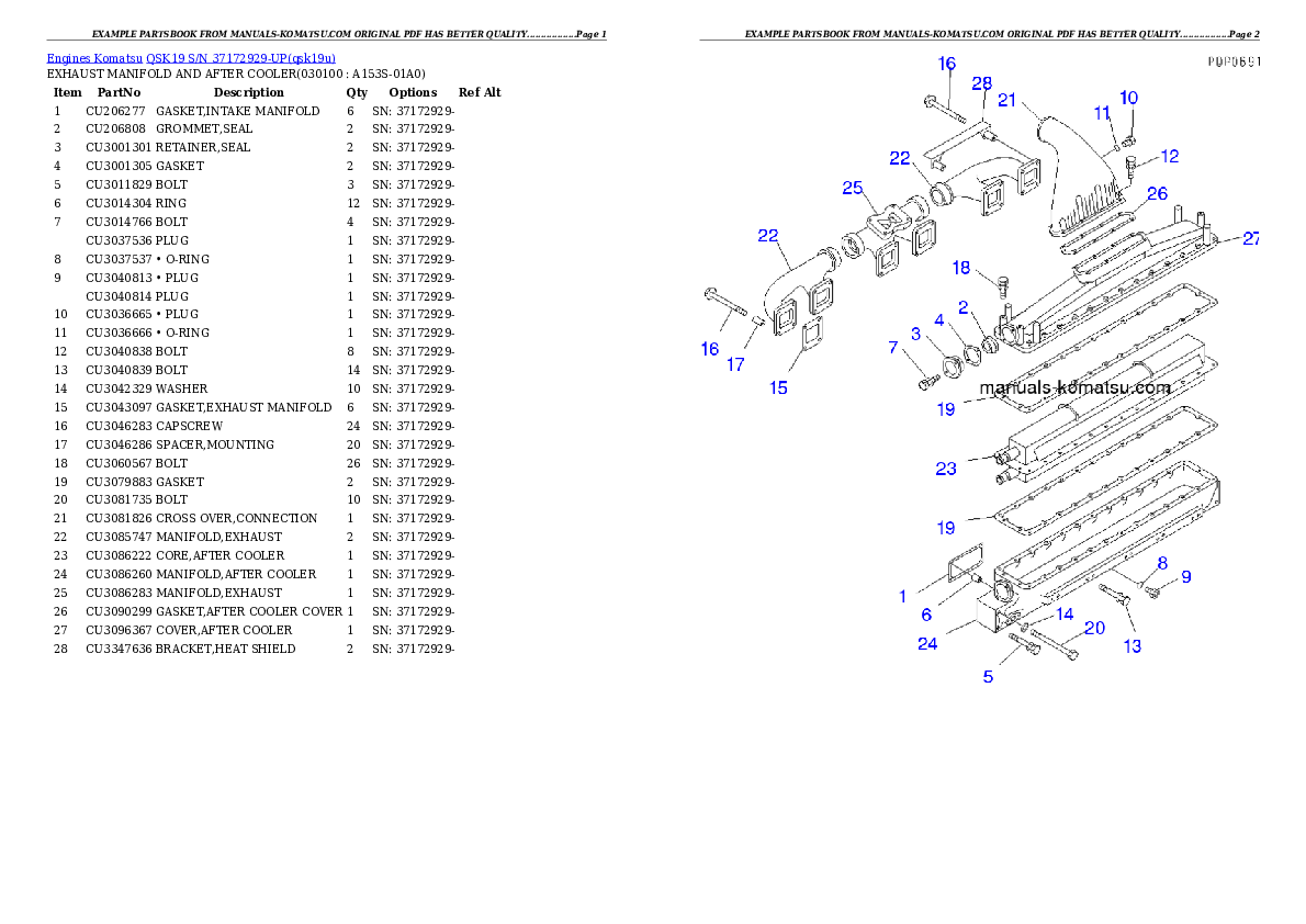 Protected: QSK19 S/N 37172929-UP Partsbook