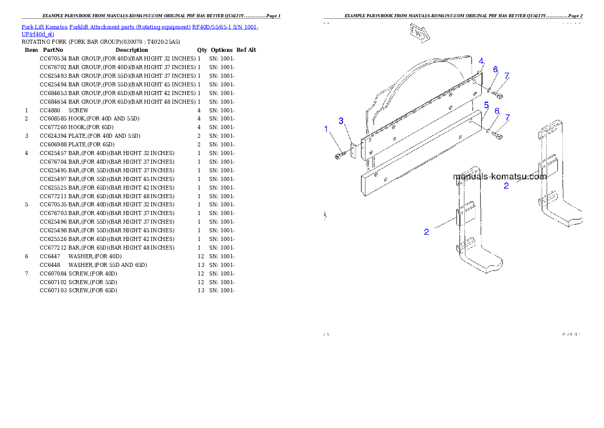Protected: RF40D/55/65-1 S/N 1001-UP Partsbook