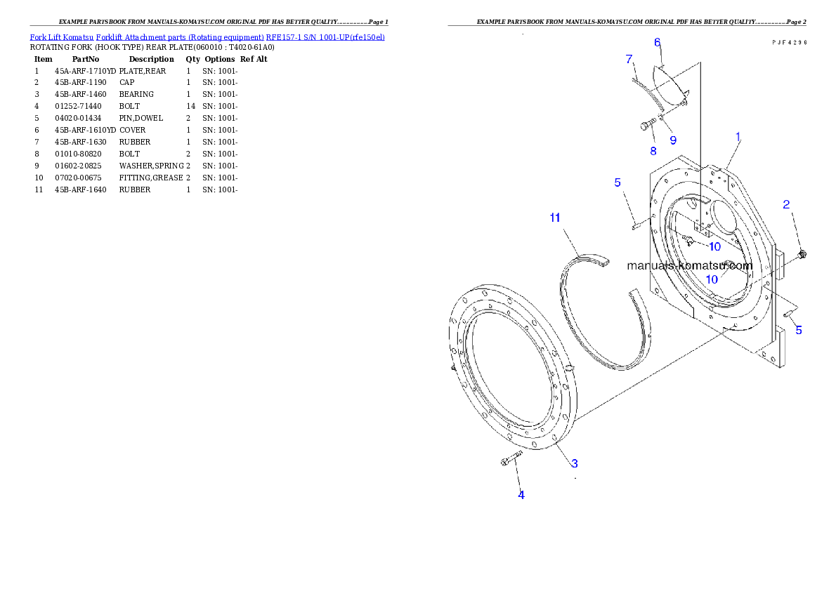 Protected: RFE157-1 S/N 1001-UP Partsbook