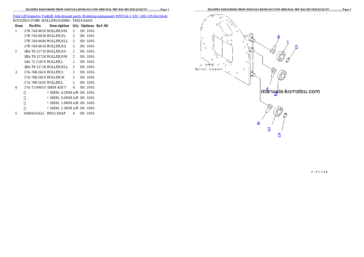Protected: RFE156-1 S/N 1001-UP Partsbook