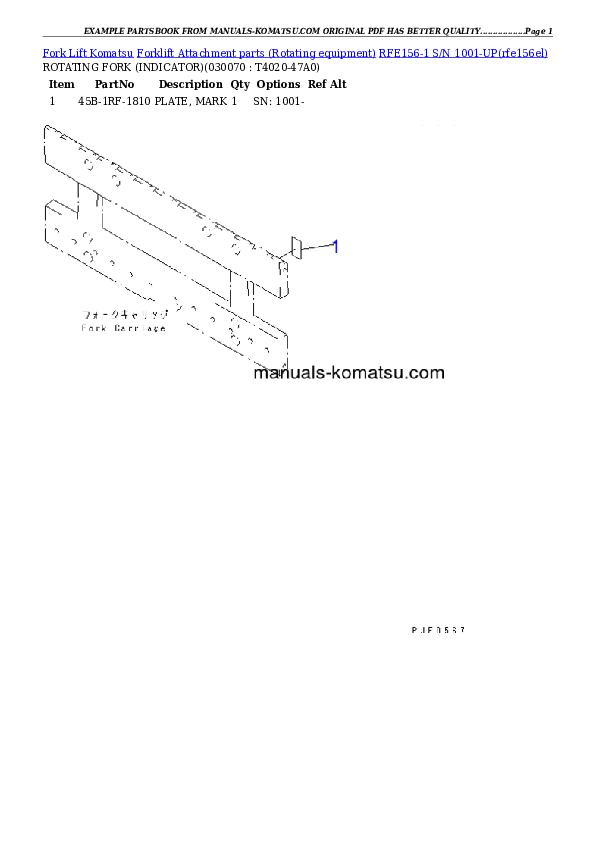 Protected: RFE156-1 S/N 1001-UP Partsbook