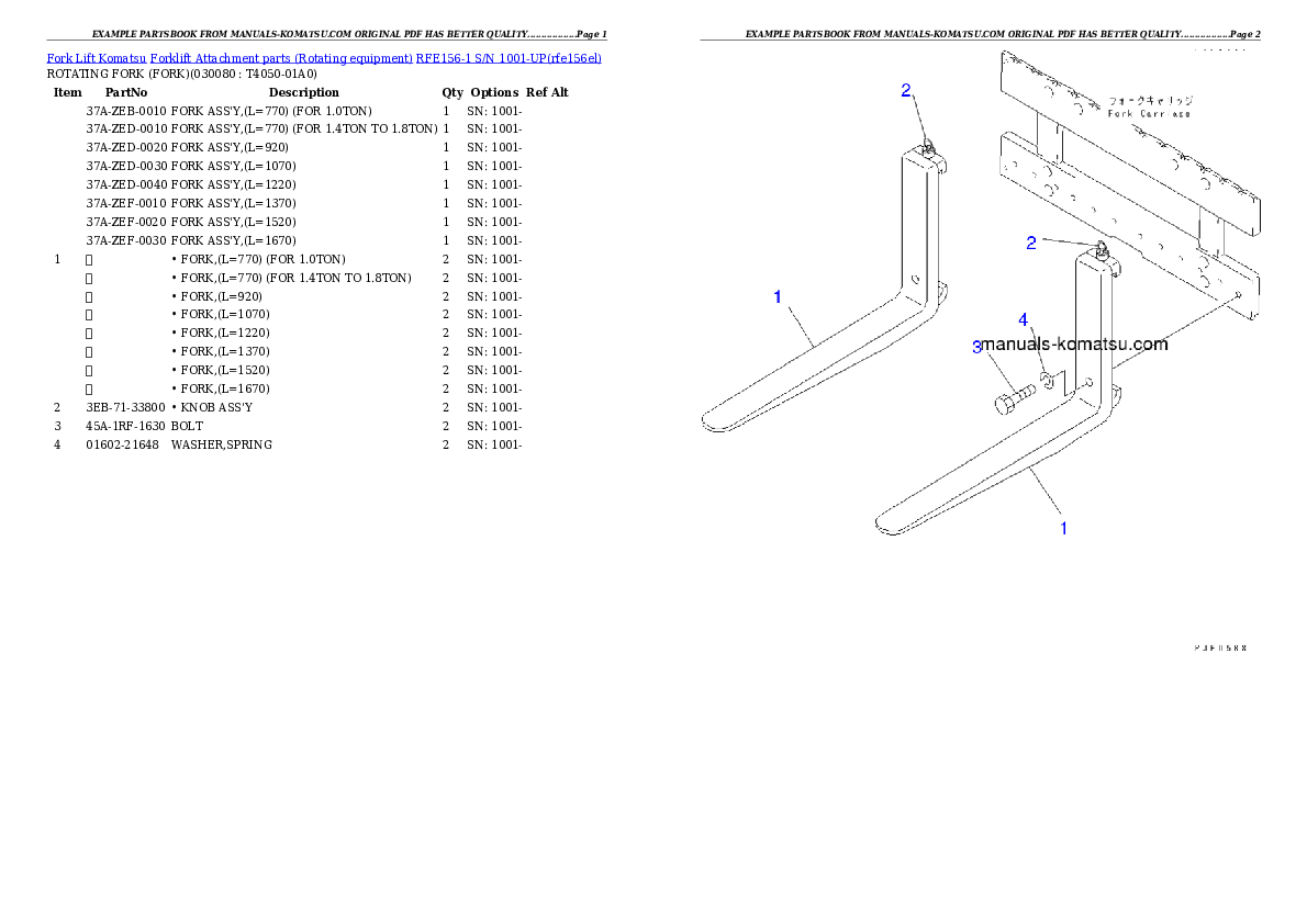 Protected: RFE156-1 S/N 1001-UP Partsbook