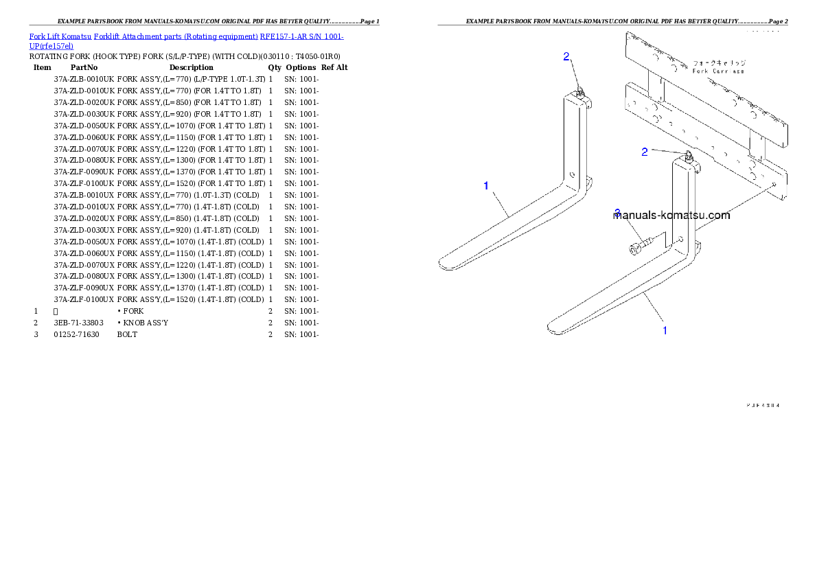 Protected: RFE157-1-AR S/N 1001-UP Partsbook