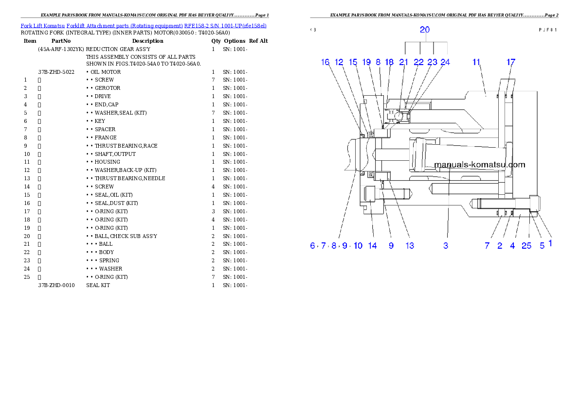 Protected: RFE158-2 S/N 1001-UP Partsbook
