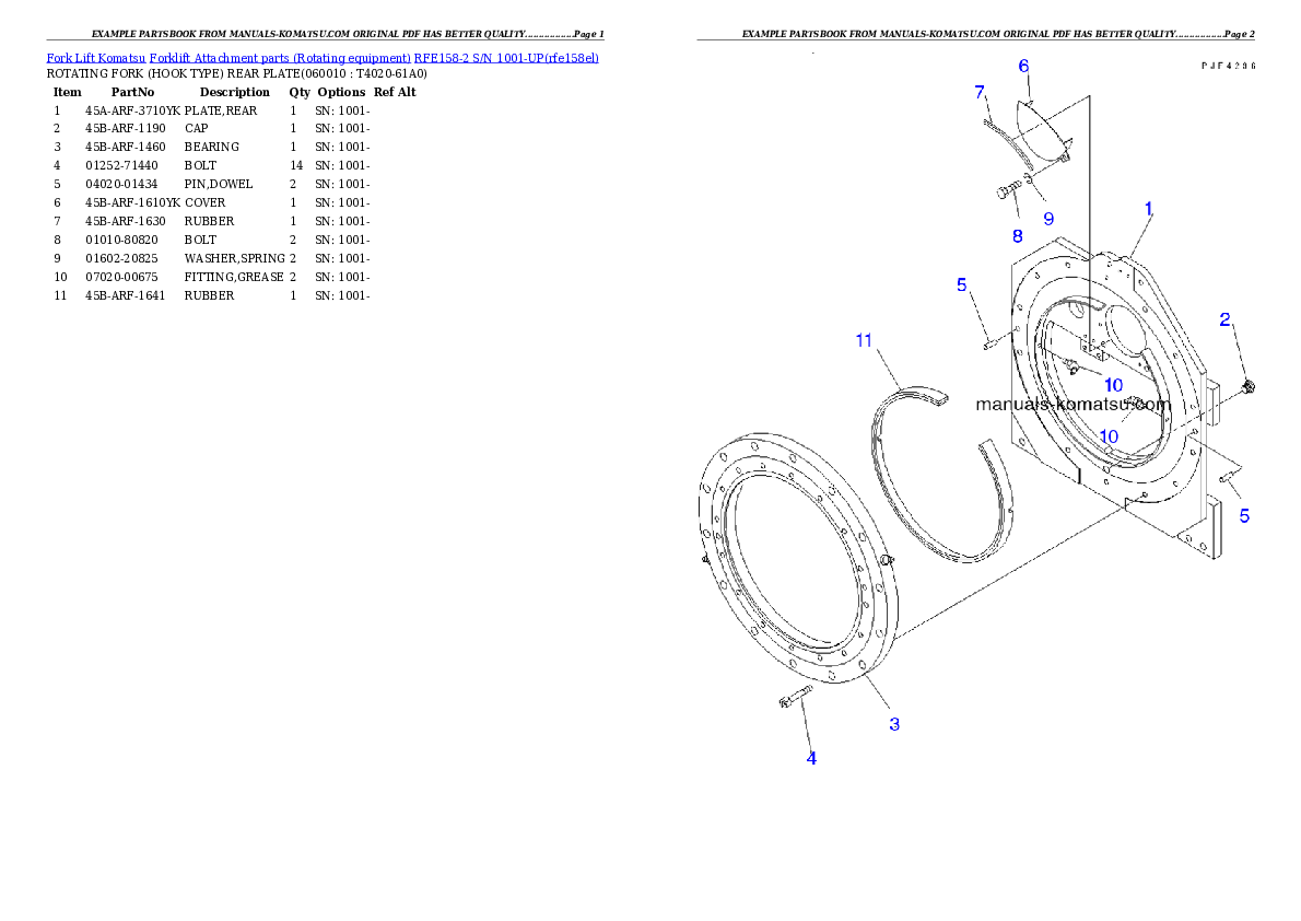 Protected: RFE158-2 S/N 1001-UP Partsbook