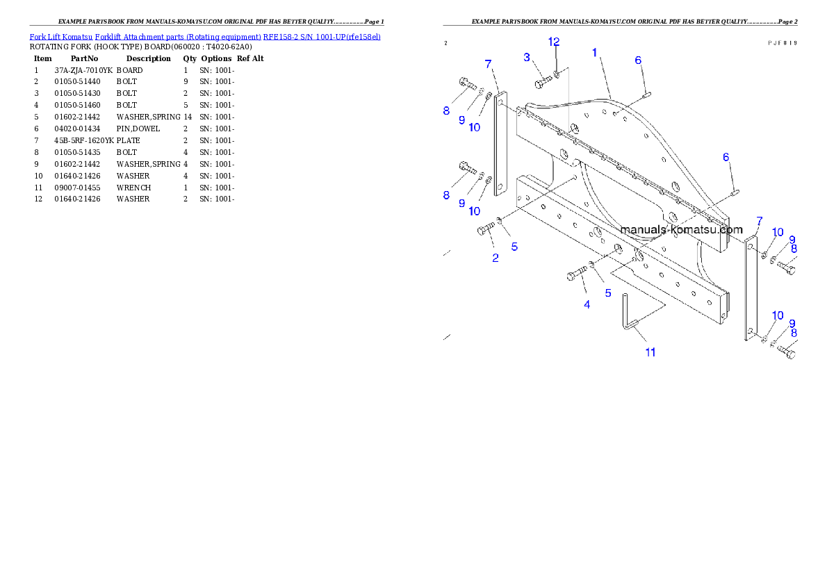 Protected: RFE158-2 S/N 1001-UP Partsbook
