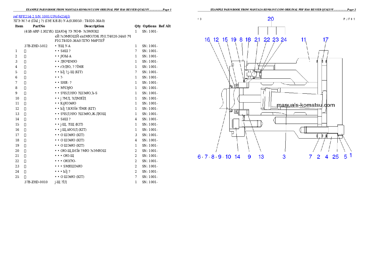 Protected: RFE254-2 S/N 1001-UP Partsbook