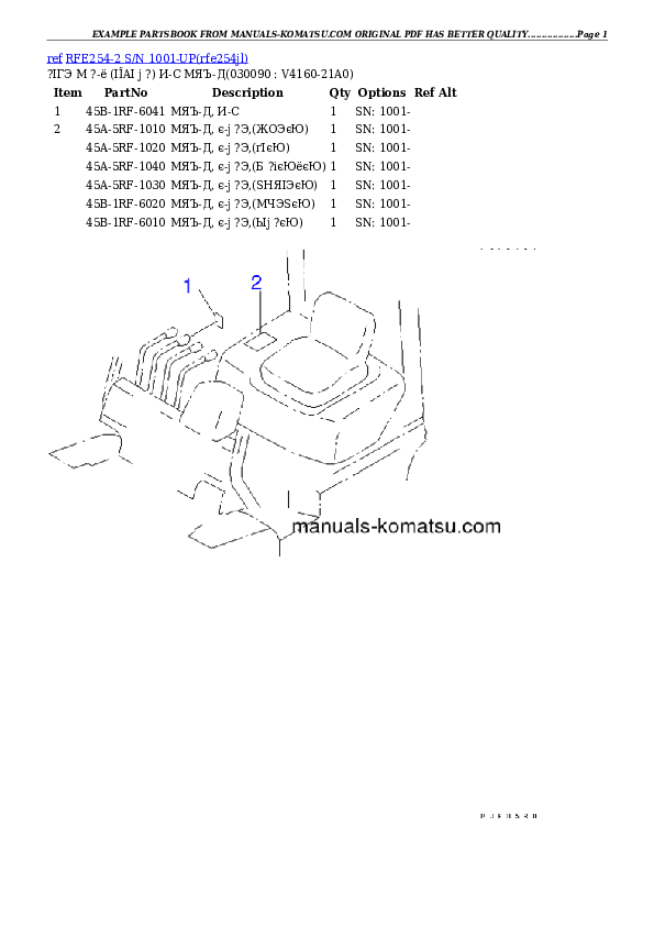Protected: RFE254-2 S/N 1001-UP Partsbook