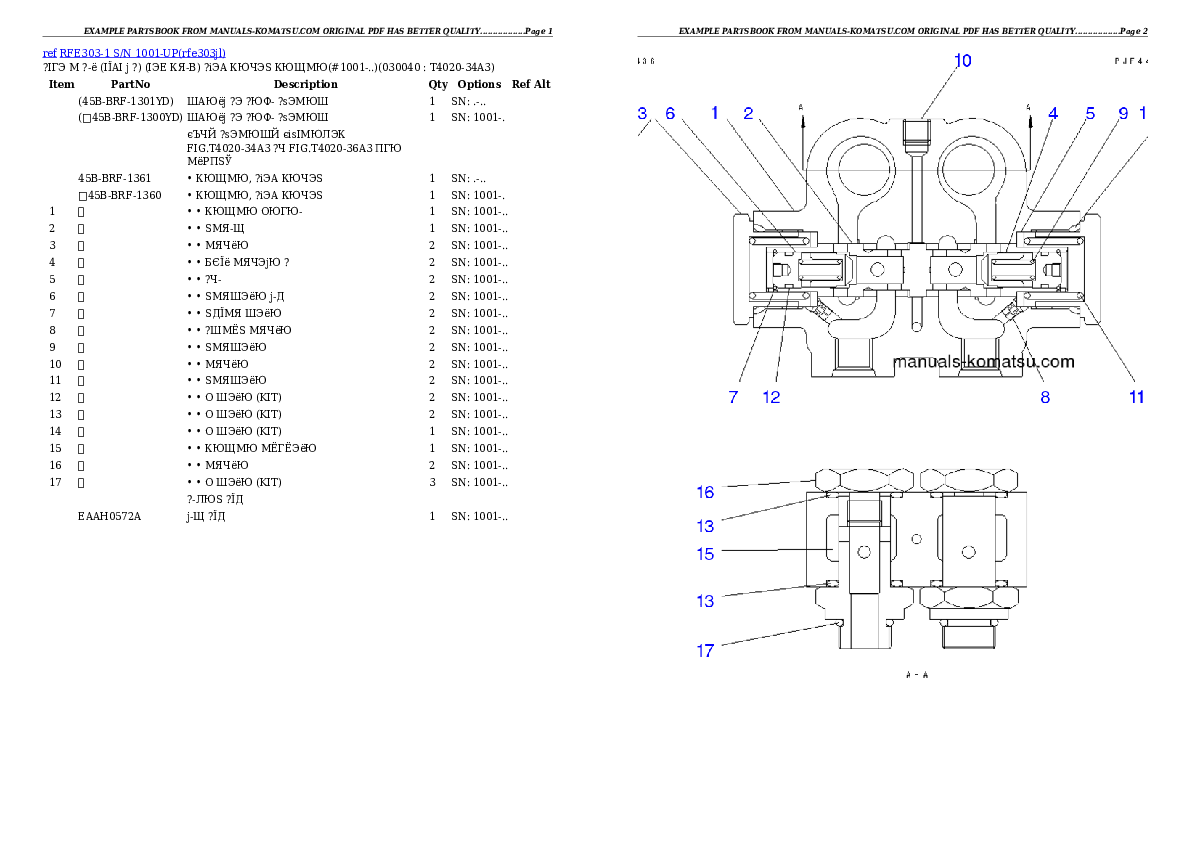 Protected: RFE303-1 S/N 1001-UP Partsbook