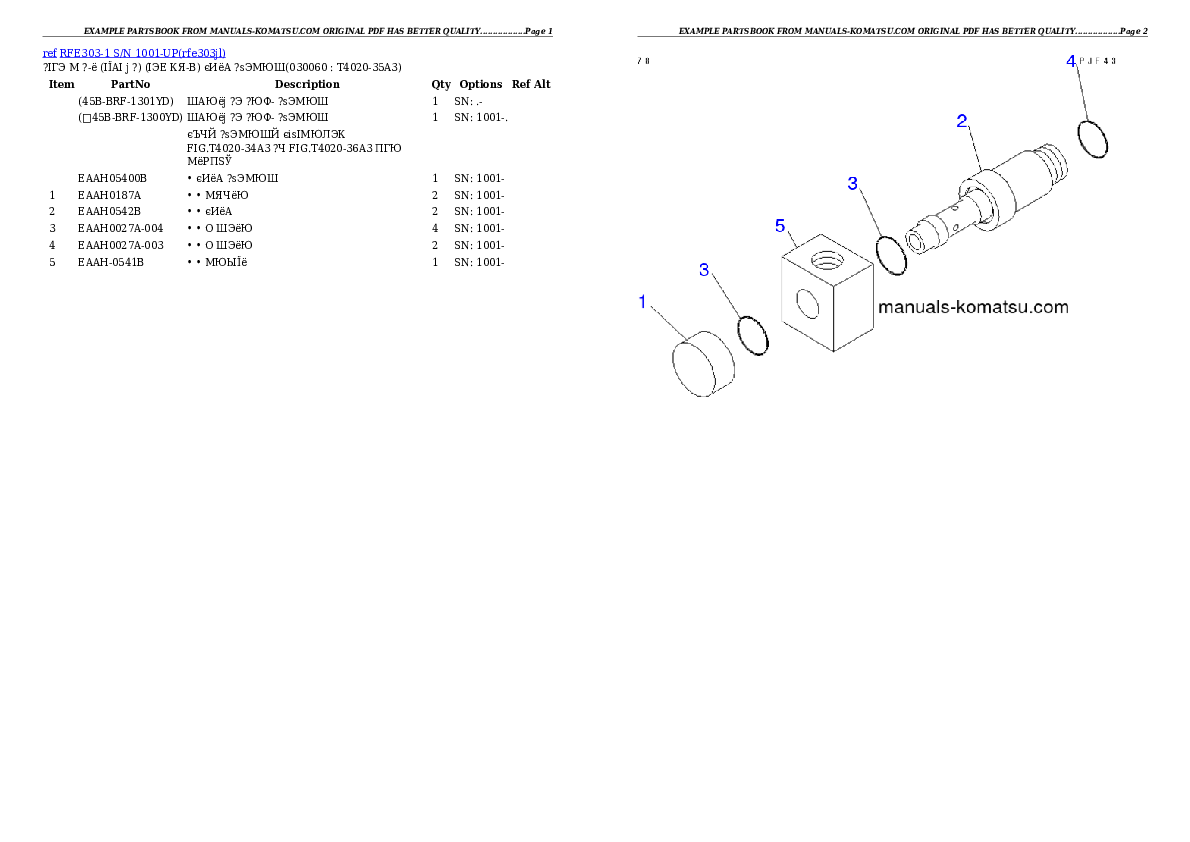 Protected: RFE303-1 S/N 1001-UP Partsbook