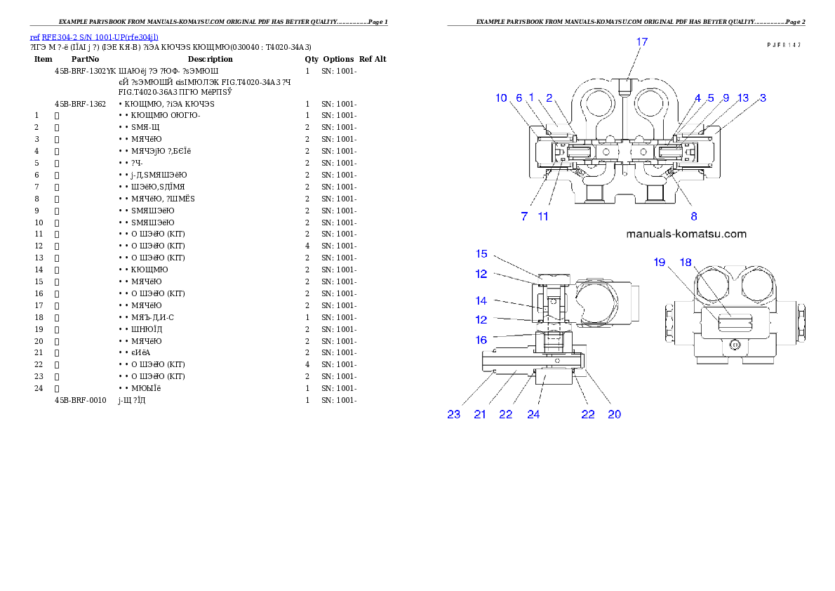 Protected: RFE304-2 S/N 1001-UP Partsbook
