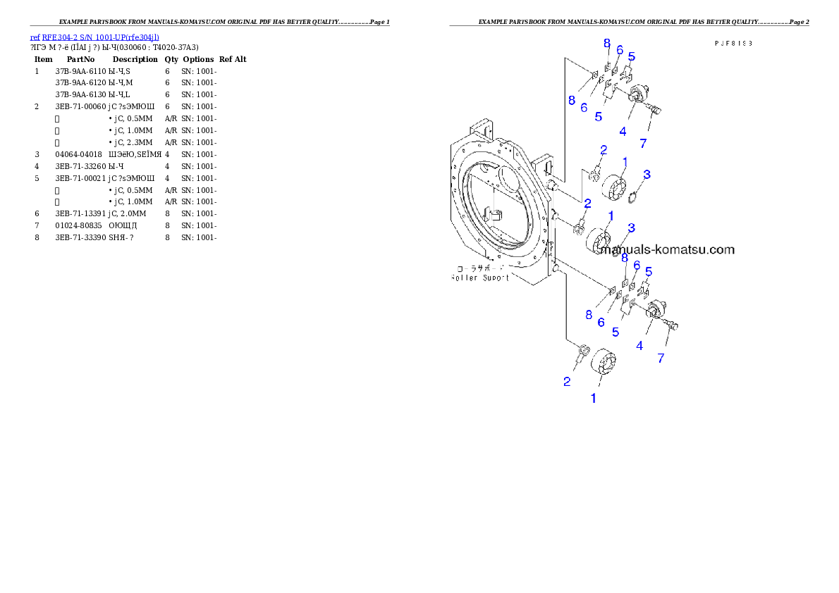 Protected: RFE304-2 S/N 1001-UP Partsbook