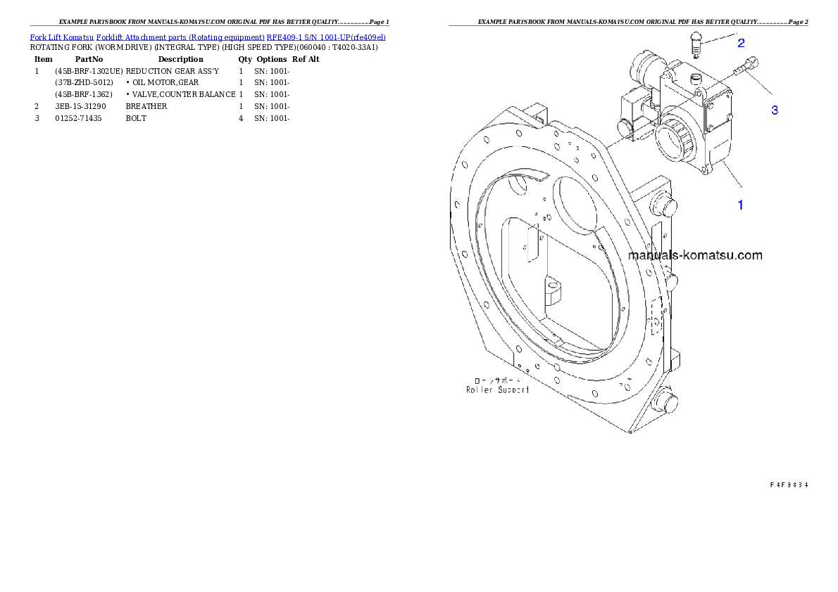 Protected: RFE409-1 S/N 1001-UP Partsbook
