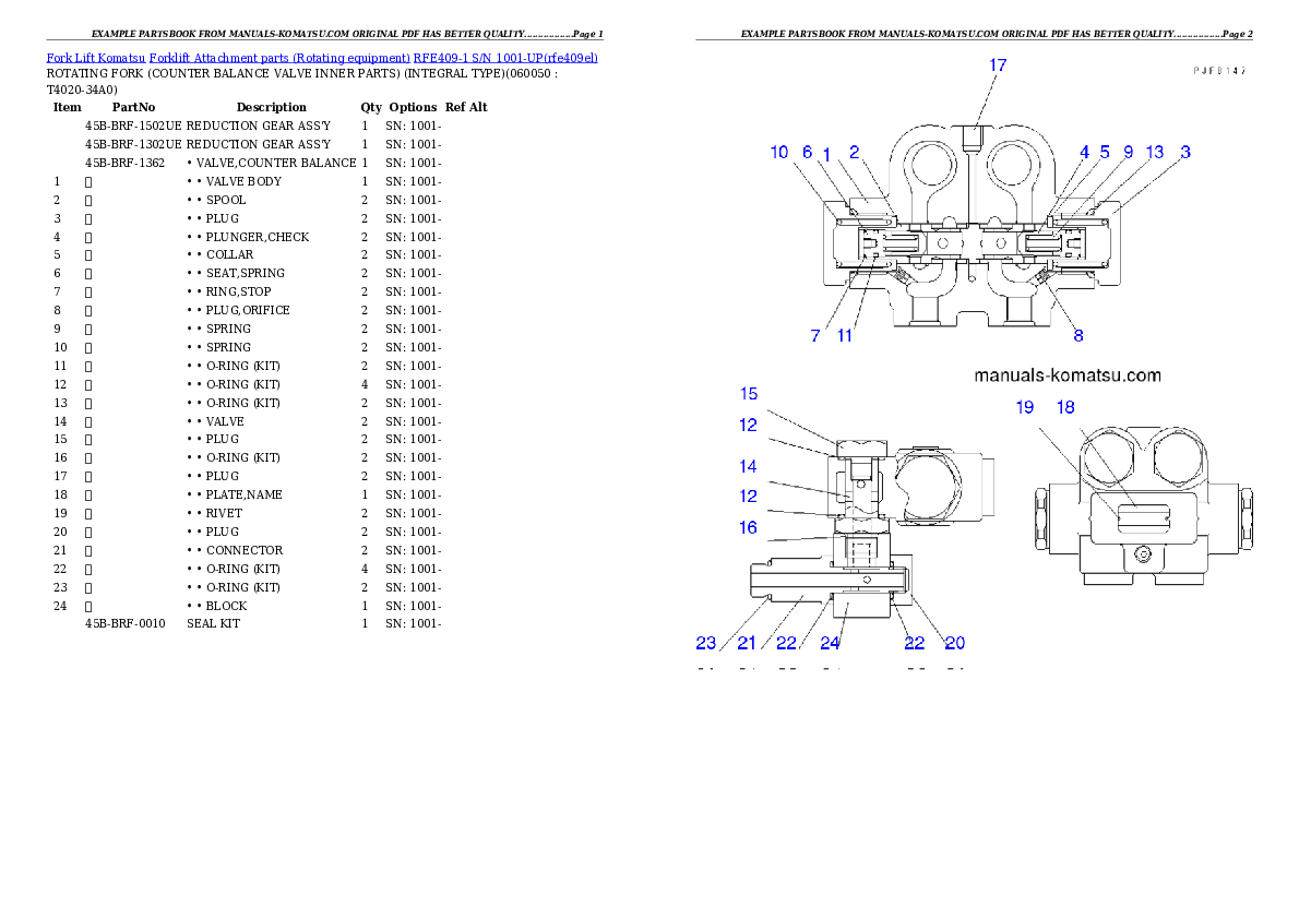 Protected: RFE409-1 S/N 1001-UP Partsbook