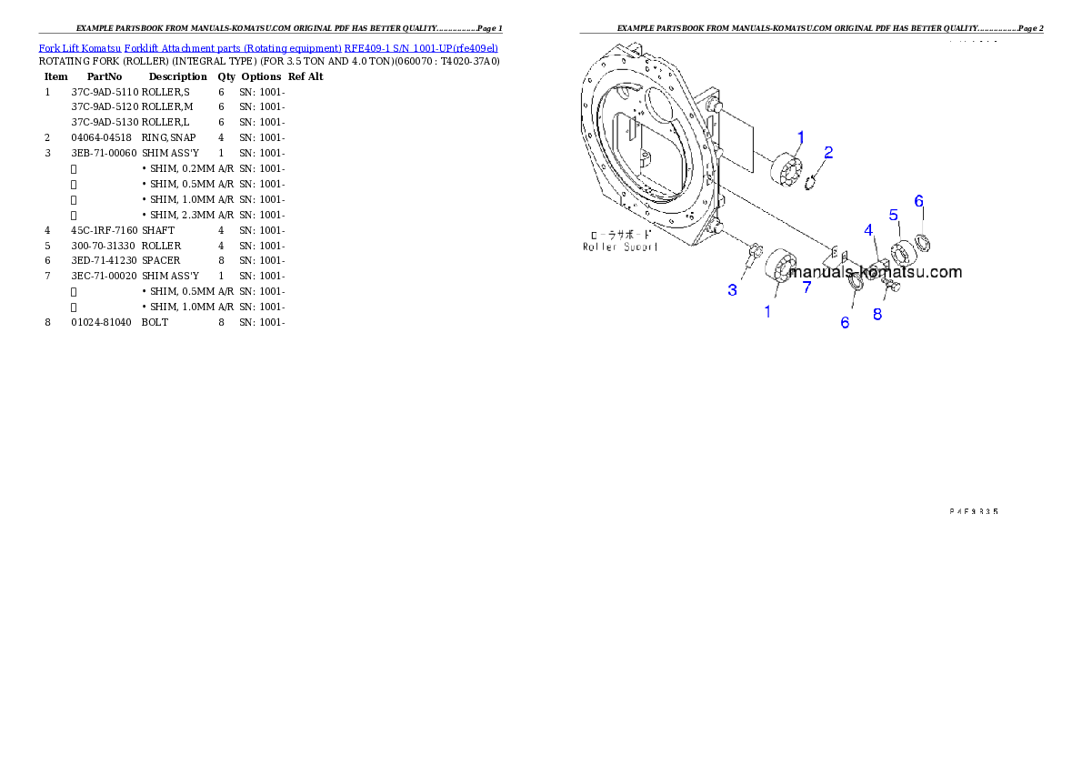 Protected: RFE409-1 S/N 1001-UP Partsbook