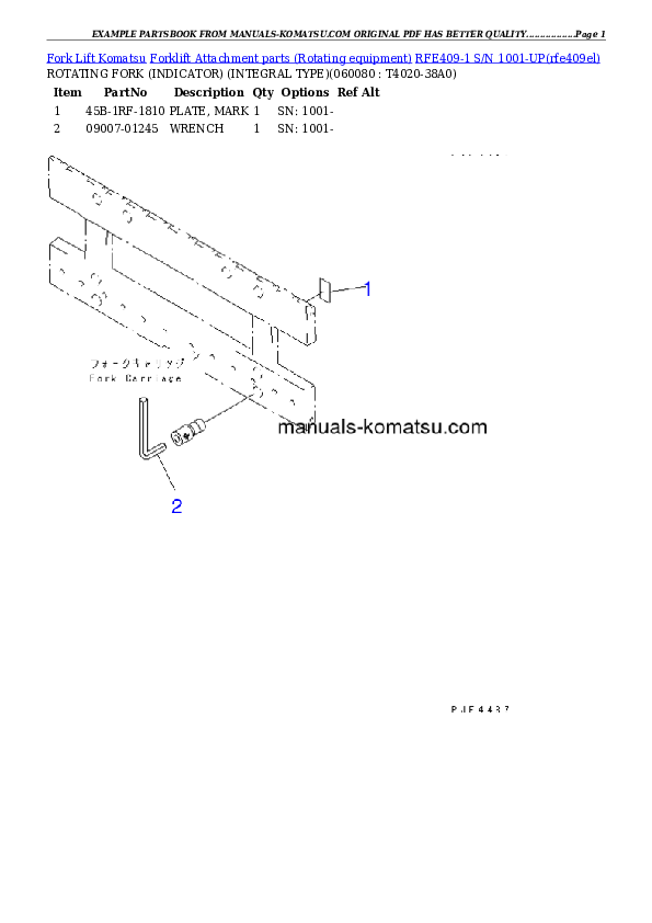Protected: RFE409-1 S/N 1001-UP Partsbook