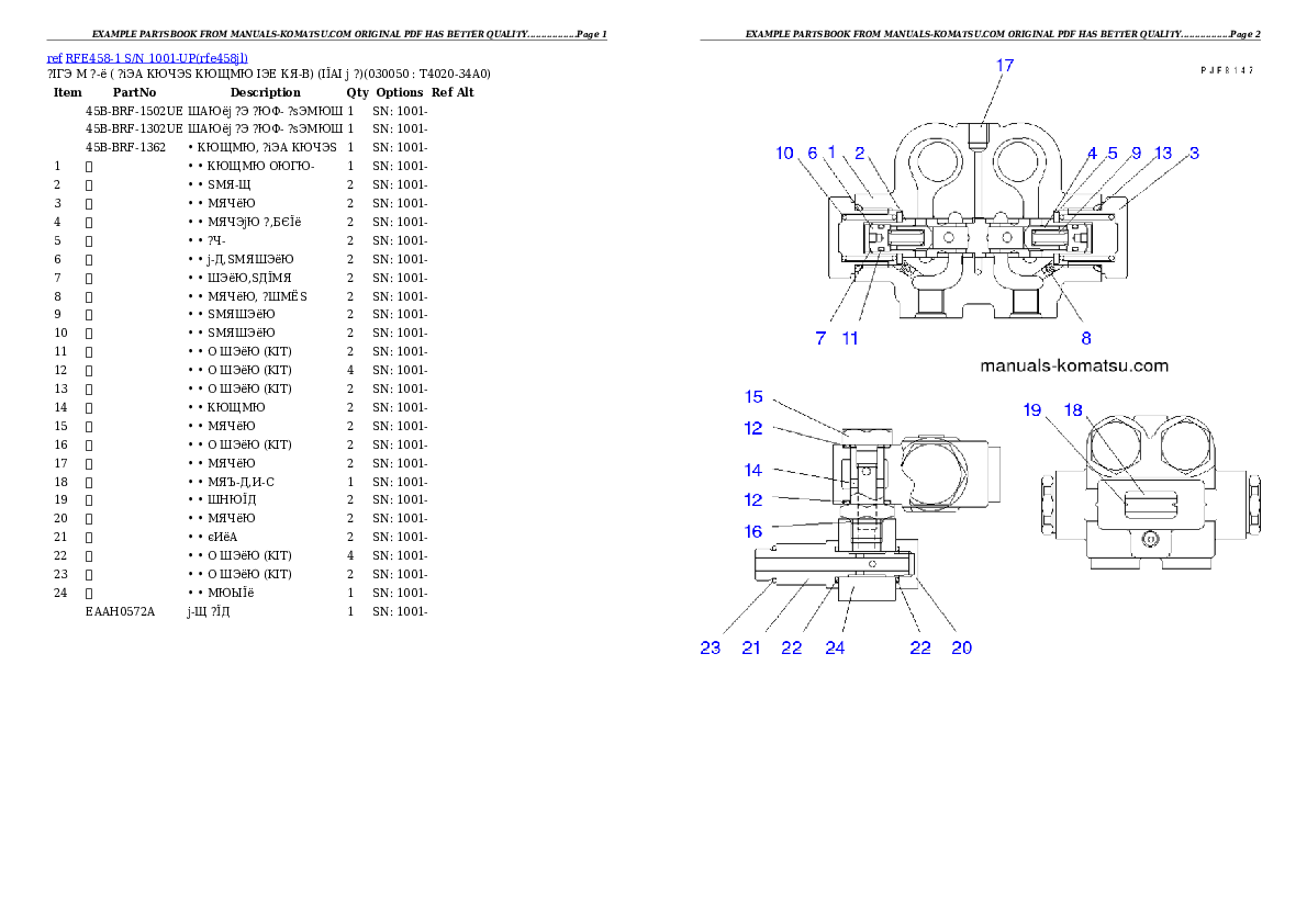 Protected: RFE458-1 S/N 1001-UP Partsbook