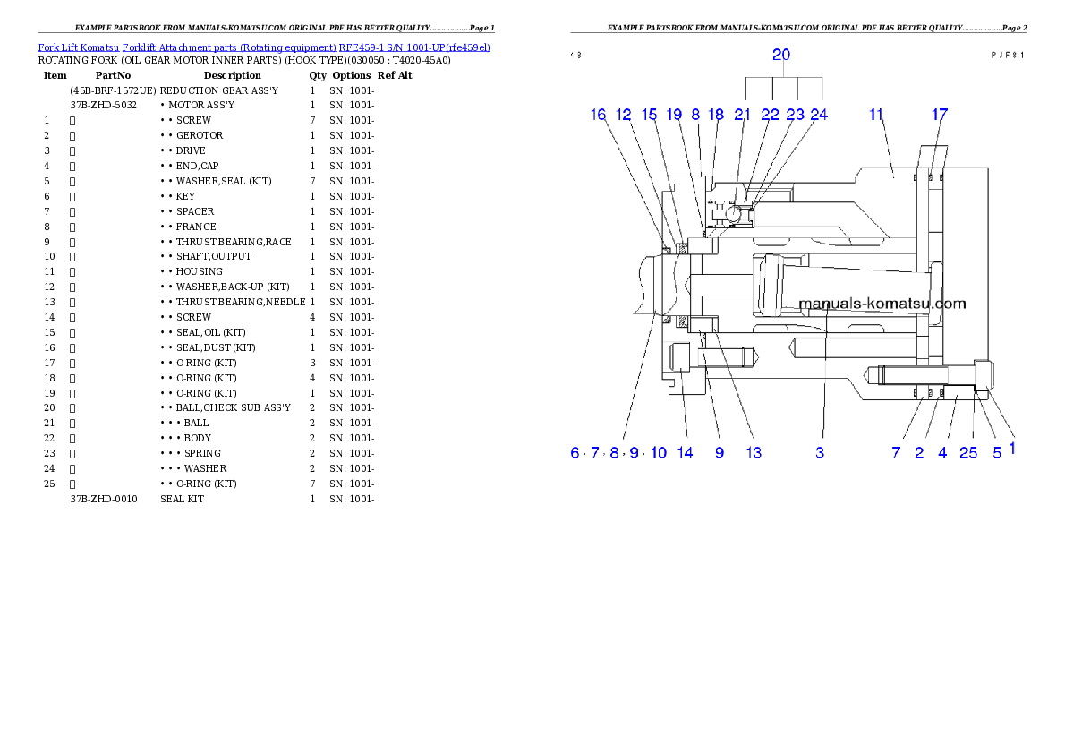 Protected: RFE459-1 S/N 1001-UP Partsbook