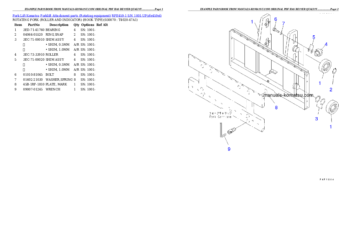 Protected: RFE459-1 S/N 1001-UP Partsbook