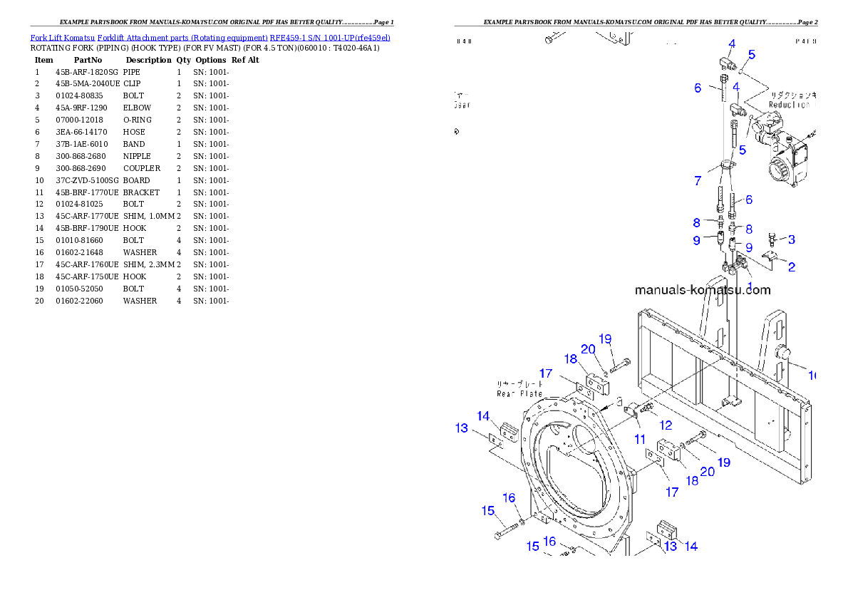 Protected: RFE459-1 S/N 1001-UP Partsbook