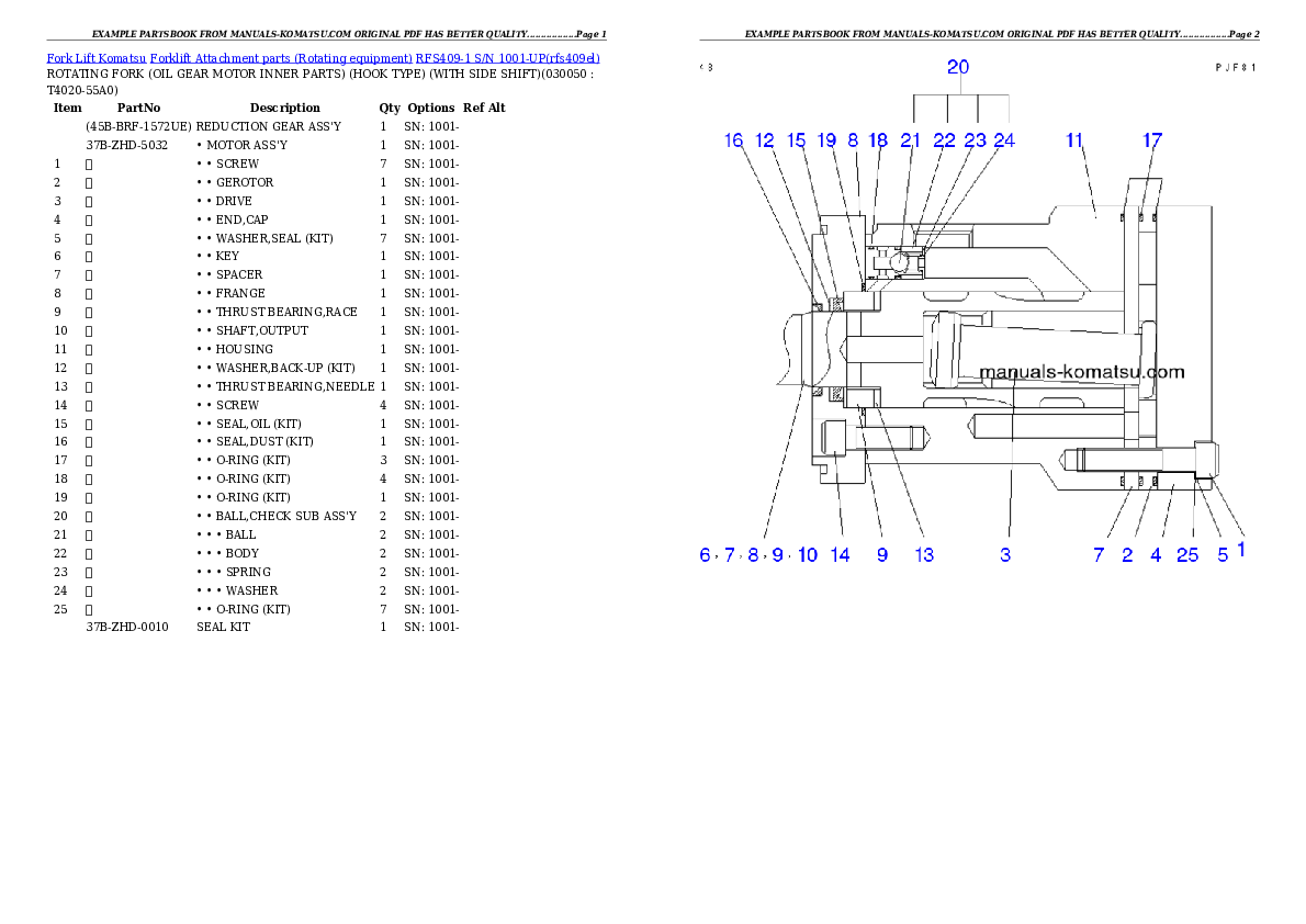 Protected: RFS409-1 S/N 1001-UP Partsbook
