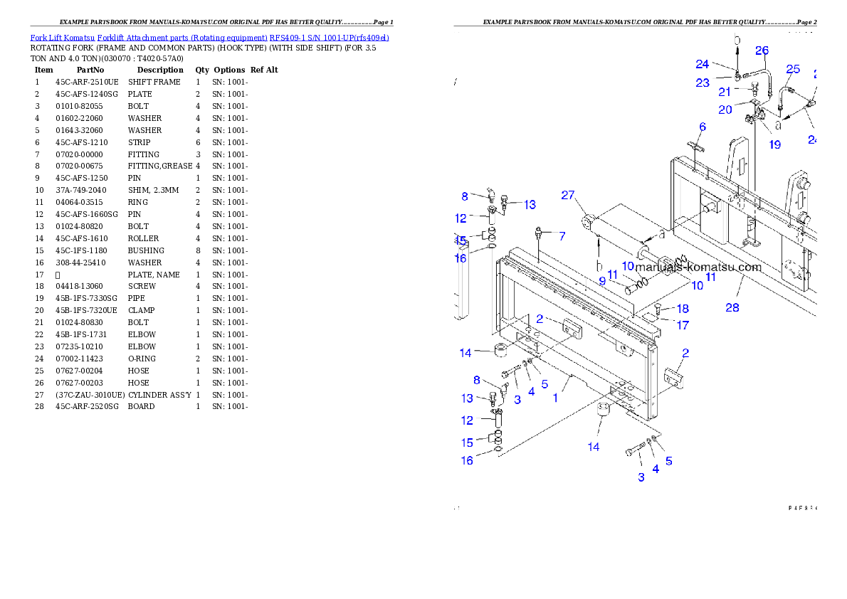 Protected: RFS409-1 S/N 1001-UP Partsbook