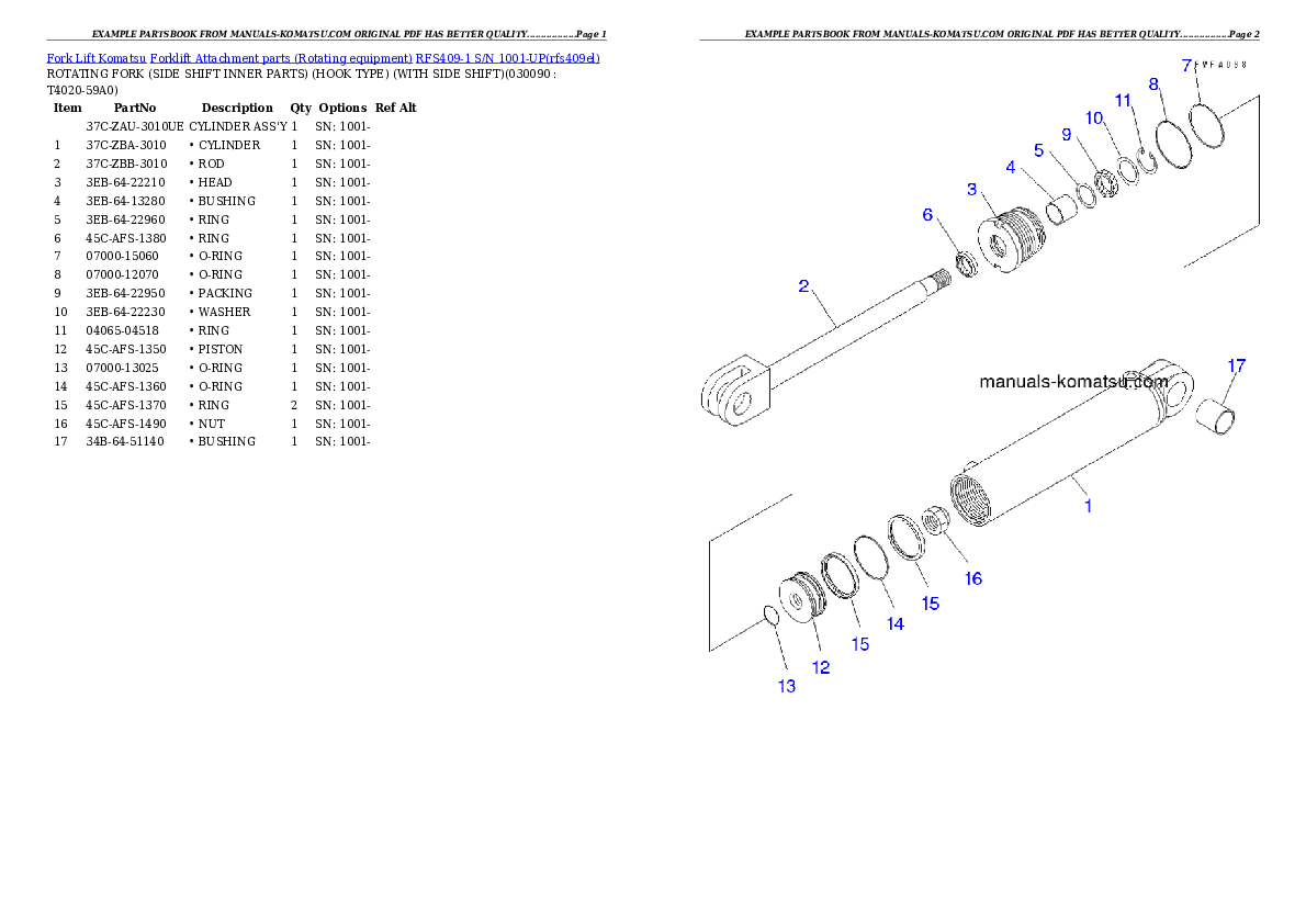 Protected: RFS409-1 S/N 1001-UP Partsbook