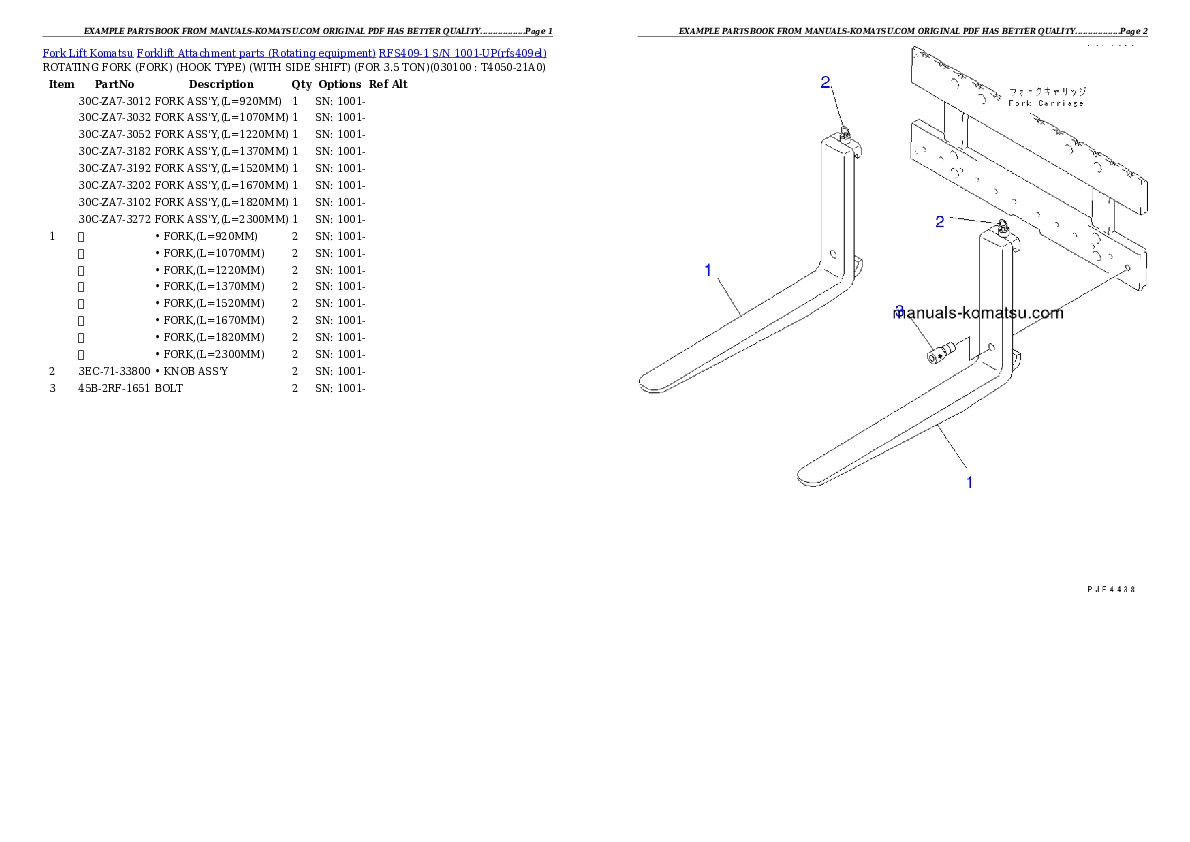 Protected: RFS409-1 S/N 1001-UP Partsbook