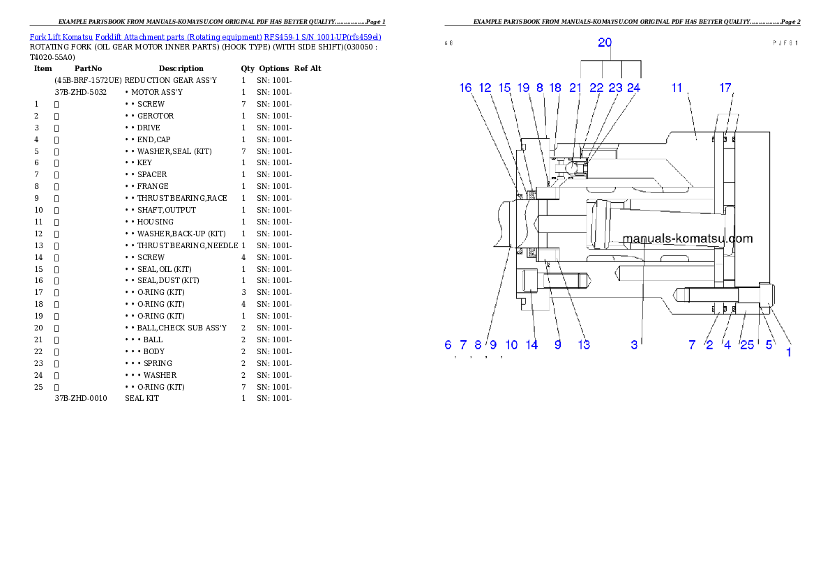 Protected: RFS459-1 S/N 1001-UP Partsbook