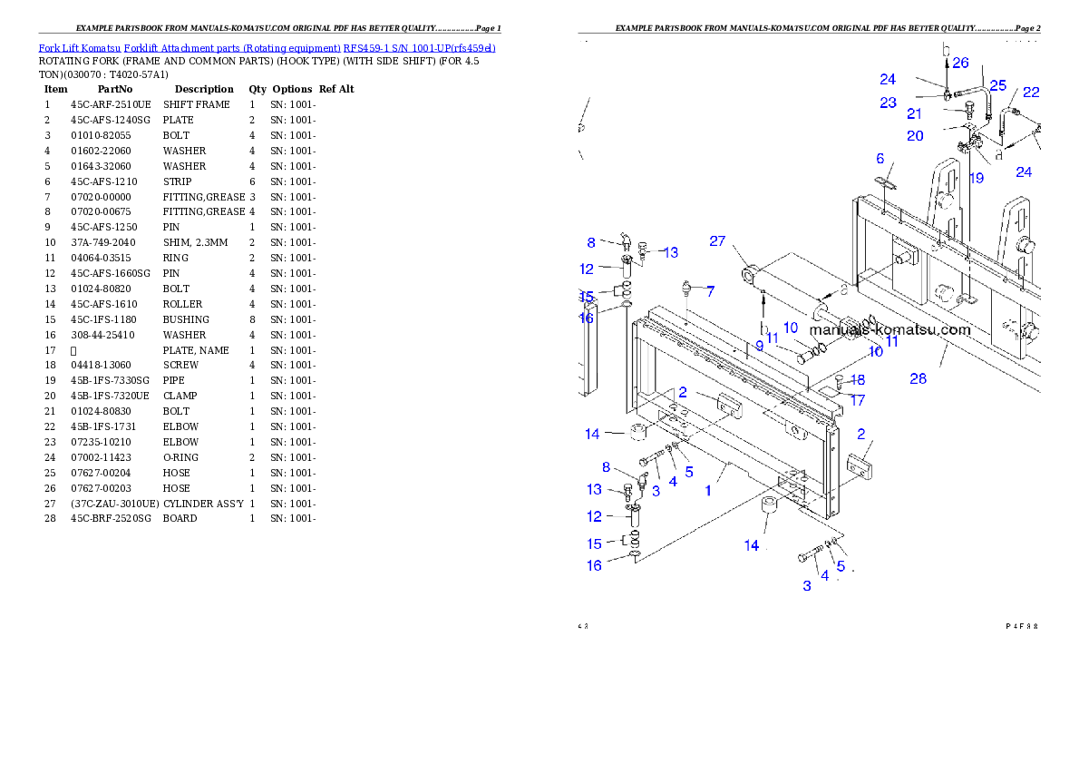 Protected: RFS459-1 S/N 1001-UP Partsbook