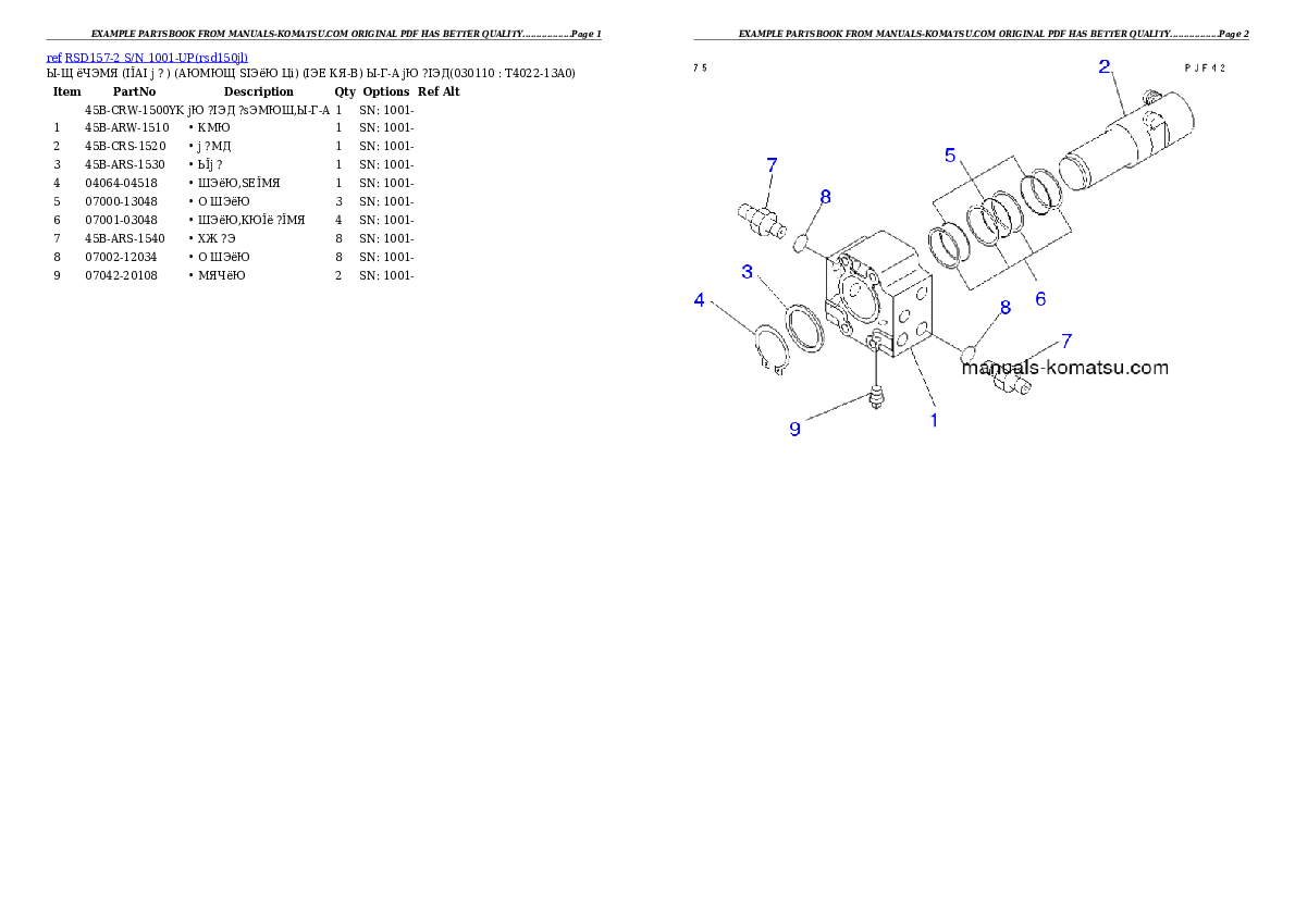 Protected: RSD157-2 S/N 1001-UP Partsbook