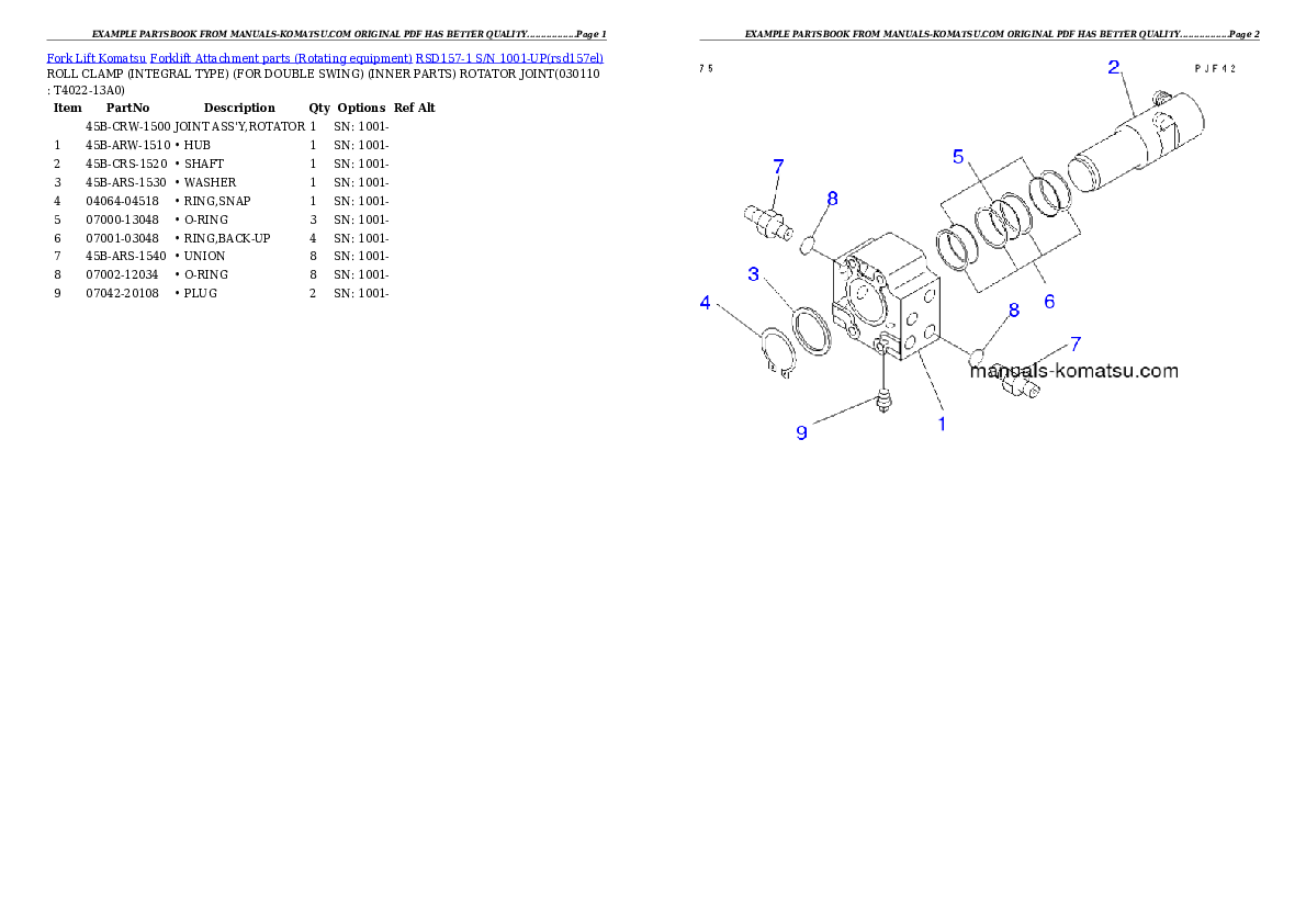 Protected: RSD157-1 S/N 1001-UP Partsbook