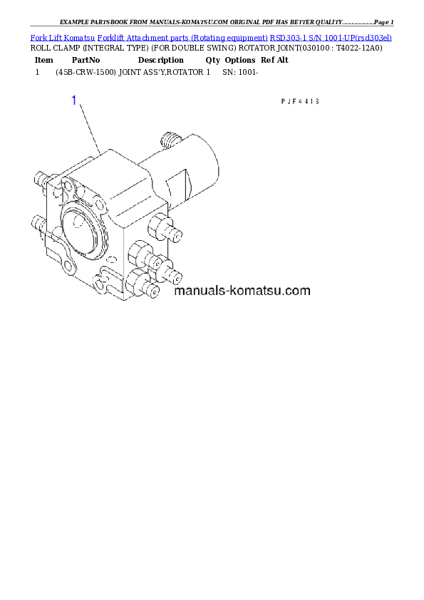 Protected: RSD303-1 S/N 1001-UP Partsbook