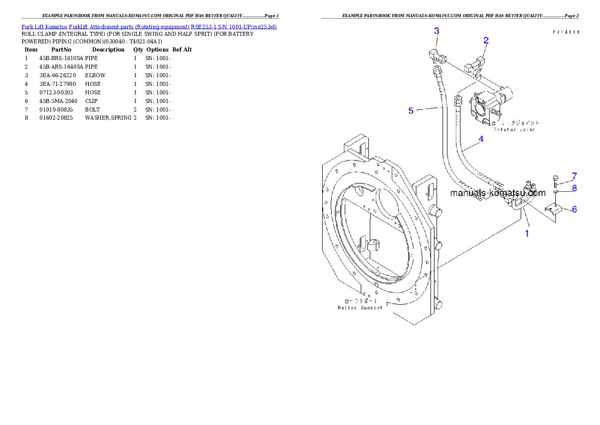 Protected: RSE253-1 S/N 1001-UP Partsbook