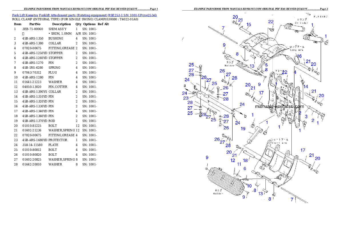 Protected: RSE253-1 S/N 1001-UP Partsbook