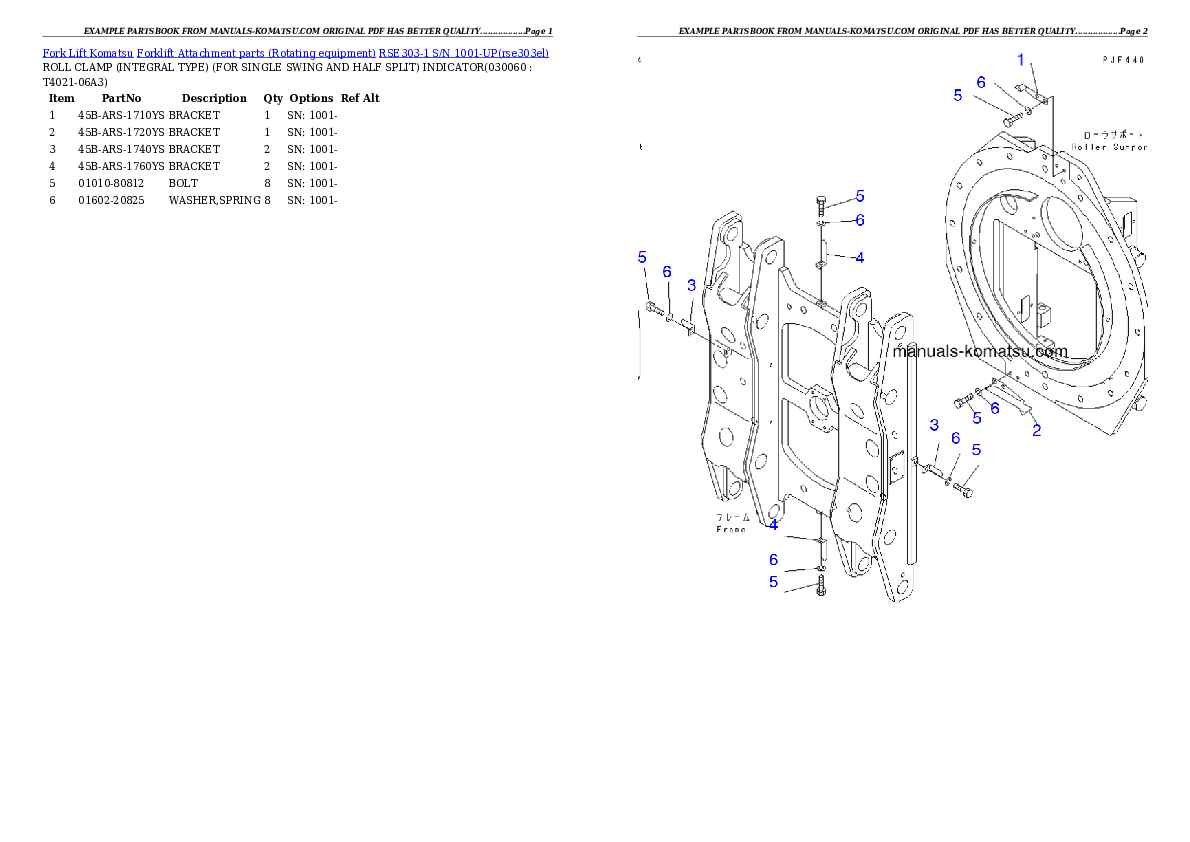 Protected: RSE303-1 S/N 1001-UP Partsbook