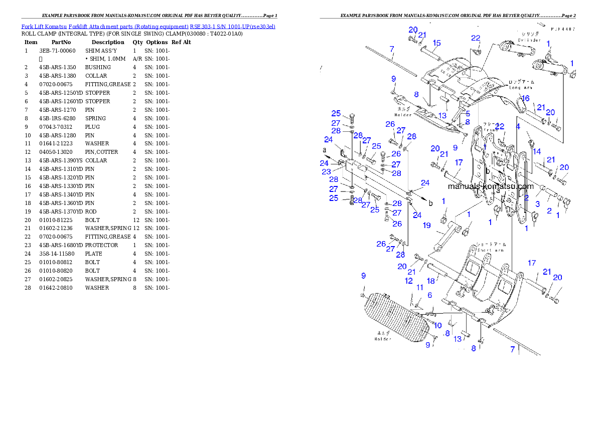 Protected: RSE303-1 S/N 1001-UP Partsbook