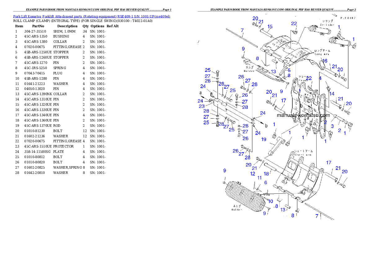 Protected: RSE409-1 S/N 1001-UP Partsbook