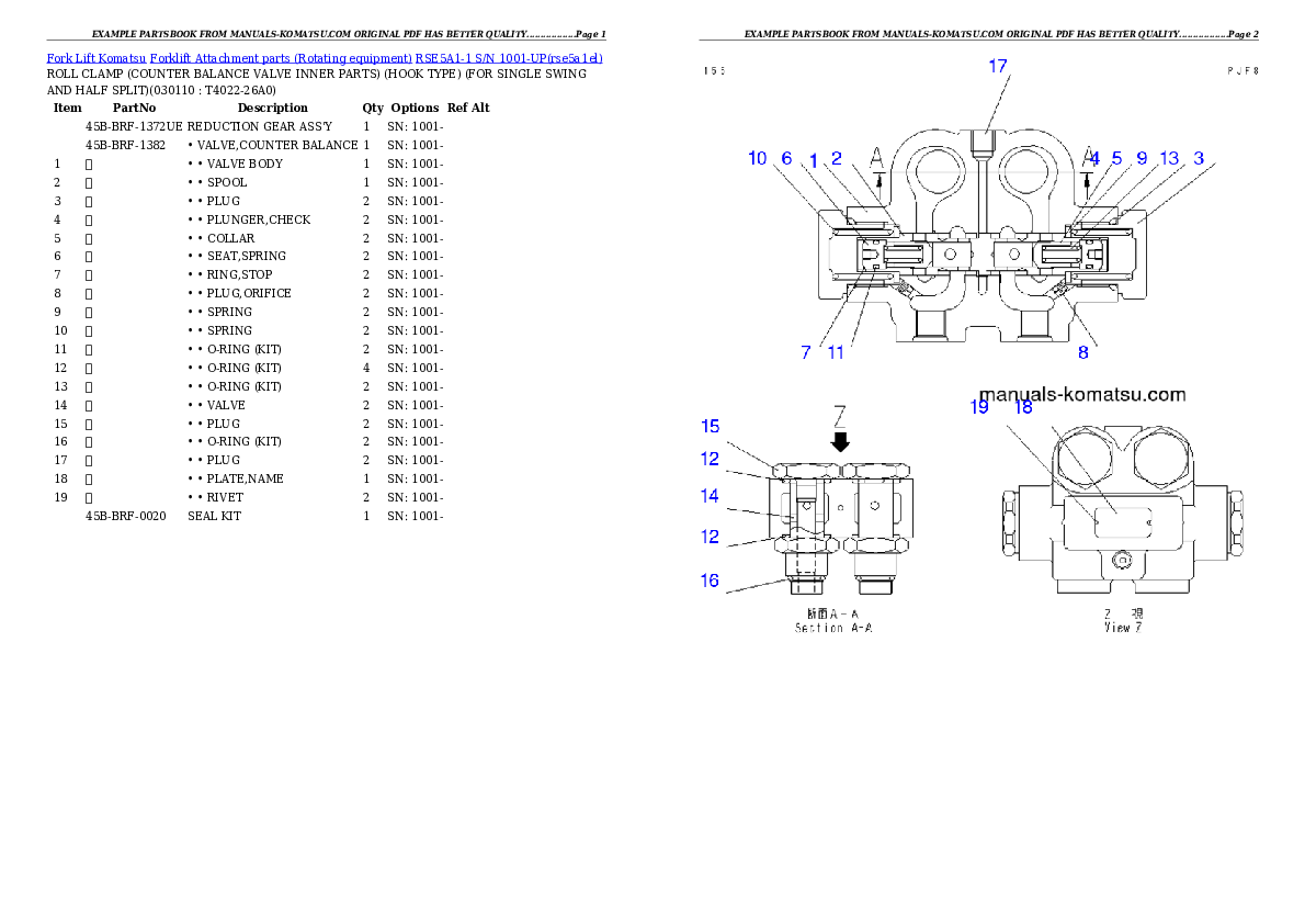 Protected: RSE5A1-1 S/N 1001-UP Partsbook