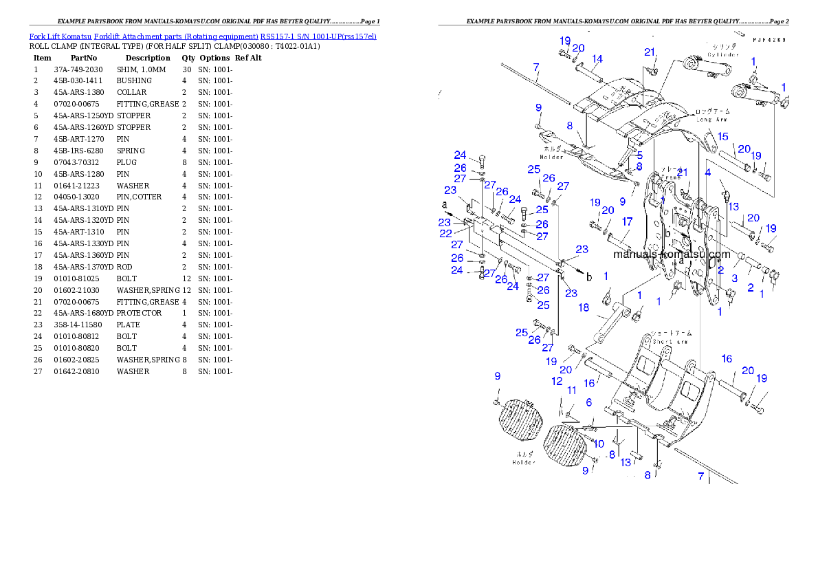 Protected: RSS157-1 S/N 1001-UP Partsbook