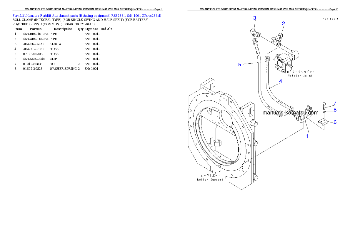 Protected: RSS253-1 S/N 1001-UP Partsbook