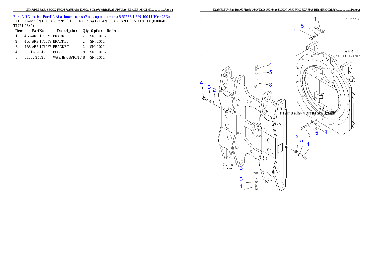 Protected: RSS253-1 S/N 1001-UP Partsbook