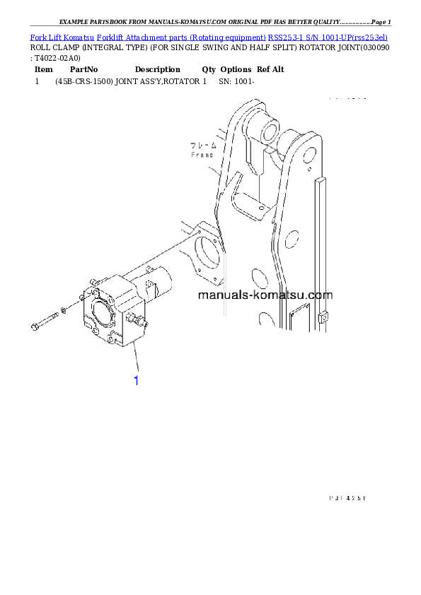 Protected: RSS253-1 S/N 1001-UP Partsbook
