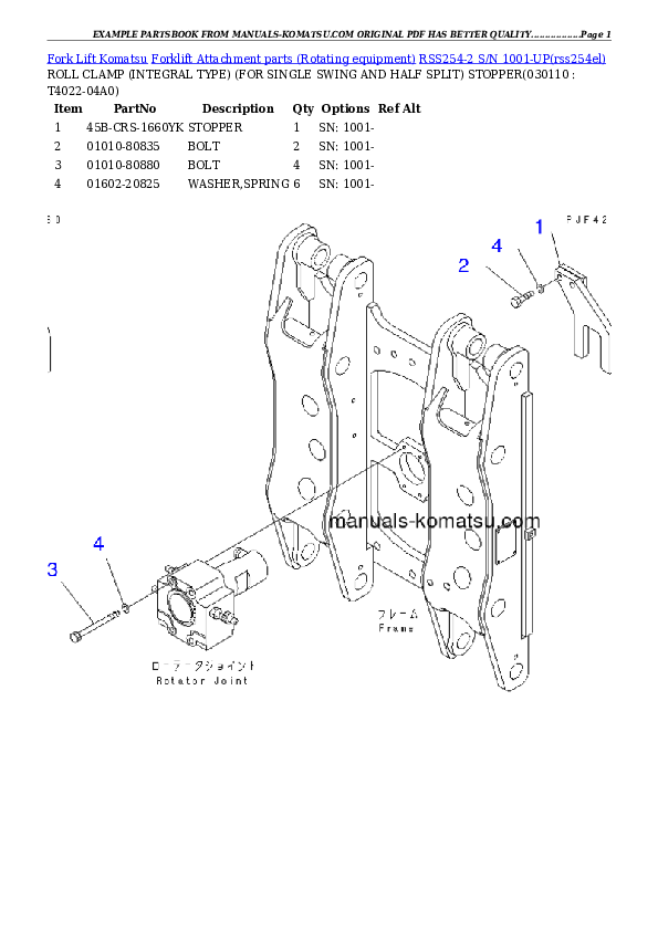 Protected: RSS254-2 S/N 1001-UP Partsbook